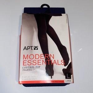APT 9 • Modern Essentials Control Top Navy Blue Tights (Size L)